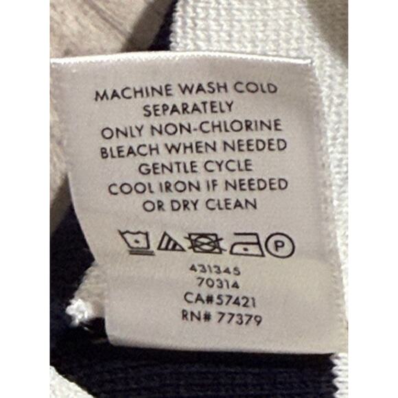 NWT Ann Taylor Women's Black/White Striped Polo Crop Sweater Top - Size M/P - Picture 11 of 12